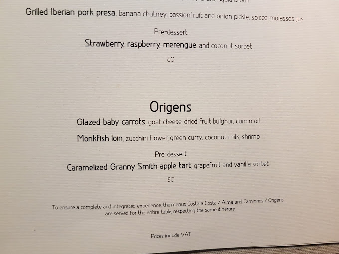 Alma Restaurant Menu