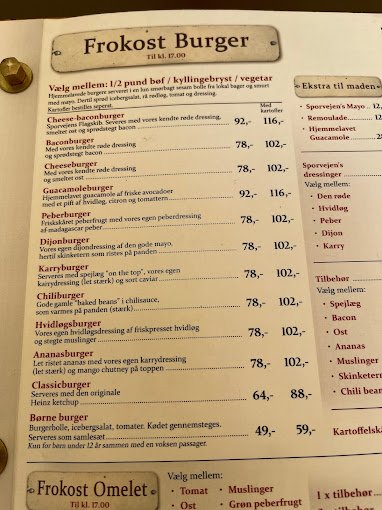 Sporvejen Menu - Copenhagen