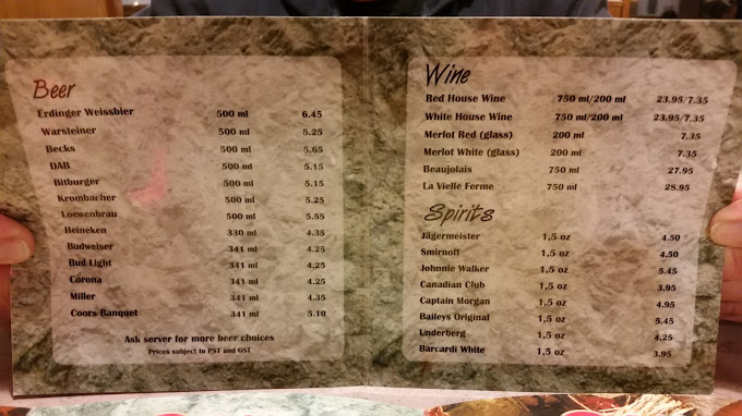 Ralph's German Restaurant Menu - Winkler