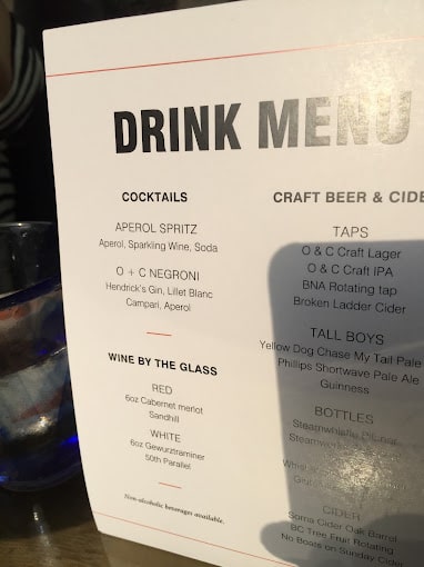 OAK + CRU Social Kitchen & Wine Bar Menu