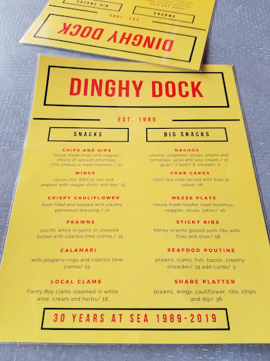 Dinghy Dock Pub Menu - Nanaimo