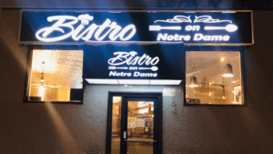 Bistro on Notre Dame Restaurant Menu