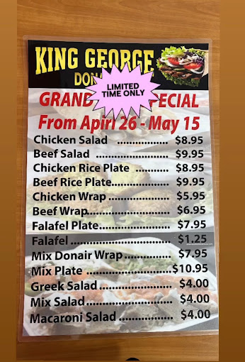 King George Donair_ Halal Restaurant Menu