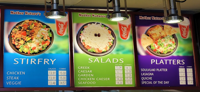 Mother Nature's Restaurant Menu