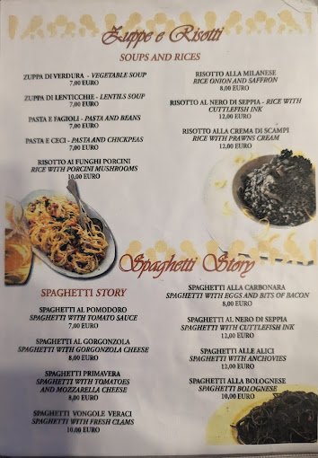 La Forchetta d´Oro Restaurant Menu