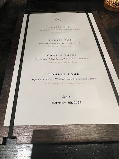 Nonsuch Brewing Co. Restaurant Menu