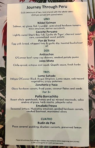 UMA Restaurant Menu - Perth