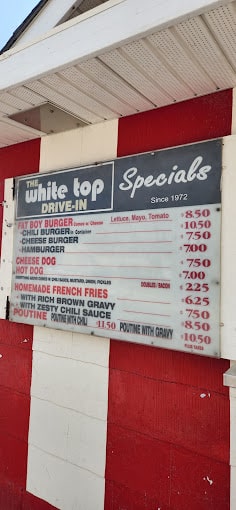 The White Top Drive In (North) Menu