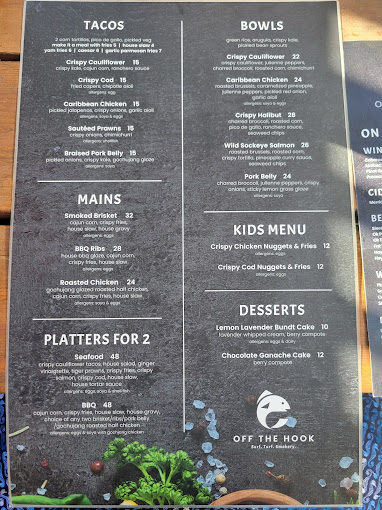 Off The Hook Surf Turf Smokery Menu - Nanaimo