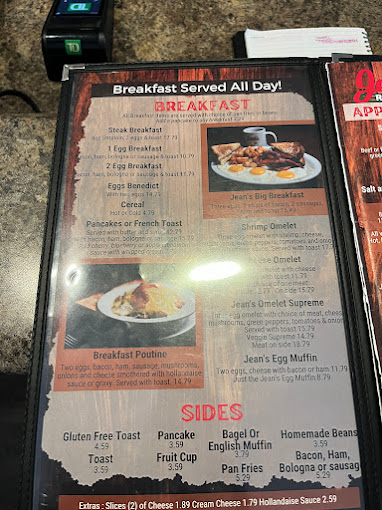 Jean's Restaurant Menu - Moncton