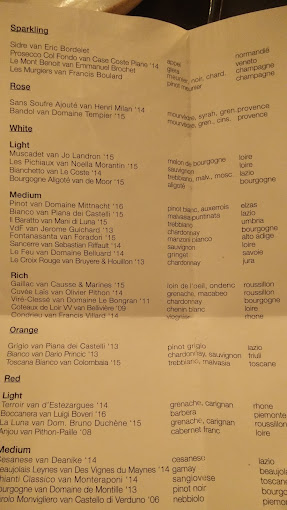 BAK restaurant Menu Amssterdam