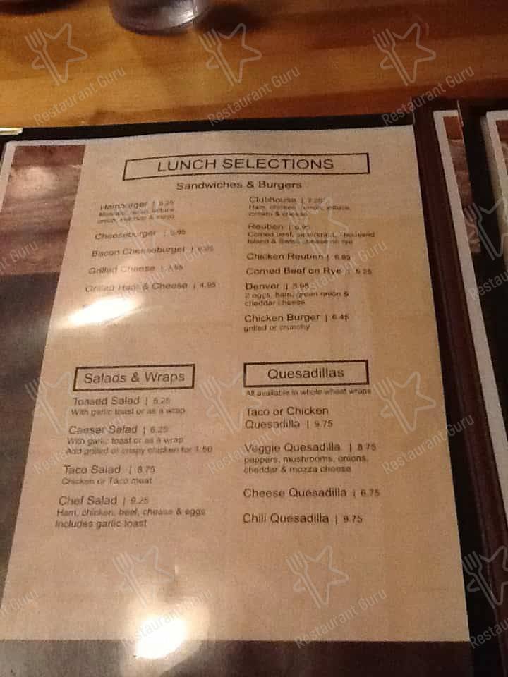 Outpost Grill Restaurant Menu