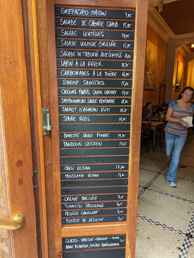 Fin de Siècle Restaurant Menu - Brussesls