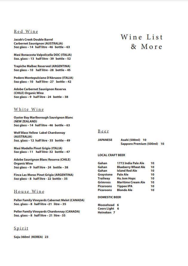 Naru Sushi Japanese Restaurant Menu