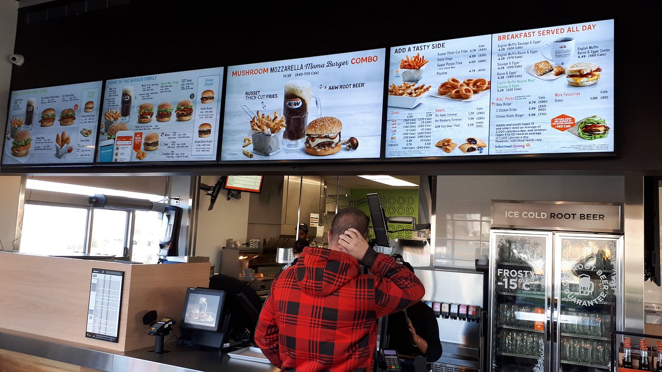A&W Canada Restaurant Menu - Winkler