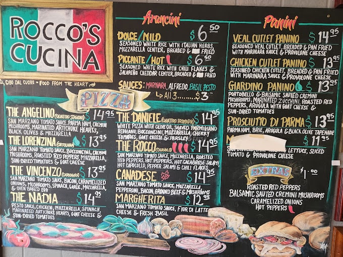 Rocco's Cucina Restaurant Menu