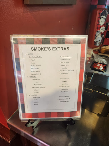 Smoke's Poutinerie Fredericton Menu