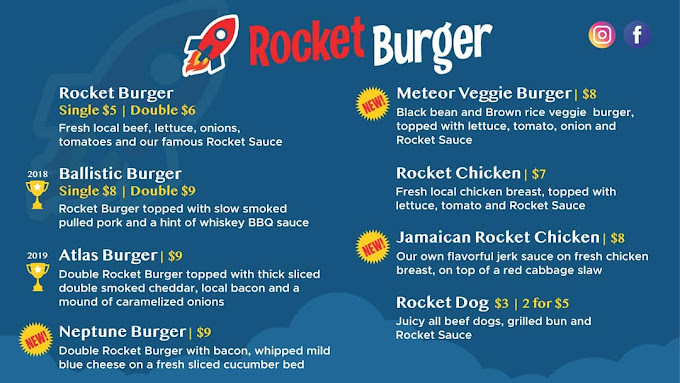 Rocket Burger Restaurant Menu