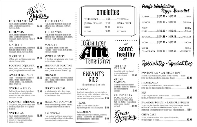 Dejeuner AM Breakfast Restaurant Menu