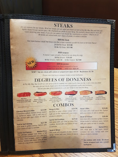 Mic Mac Bar and Grill Restaurant Menu - Dartmouth